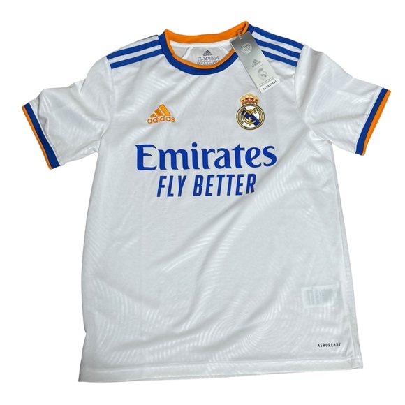 Adidas Real Madrid Emirates Soccer Jersey new with tags size large(13/14) - Picture 1 of 5